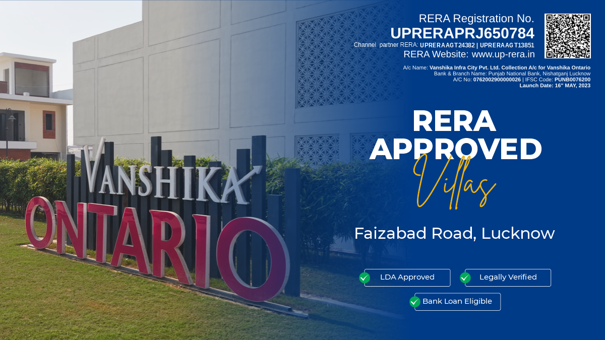 4 BHK Villas in Lucknow — Vanshika Ontario Faizabad Road